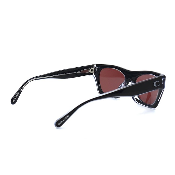 COACH HC8389U BLACK/CLEAR WINE WOMEN'S AUTHENTIC SUNGLASSES - Picture 5 of 9